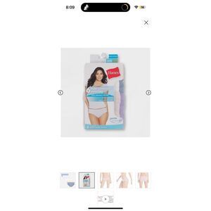 *NEW* Hanes No Show Organic Cotton Hipster Panties Ladies sz 6 Multicolor